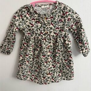 Petit Lem Cream with raspberry print size 9 months